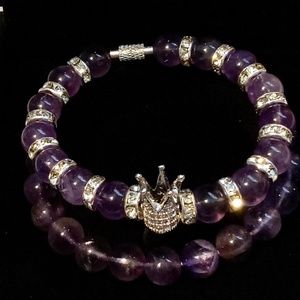 Amethyst Natural Handmade Stone Bracelet